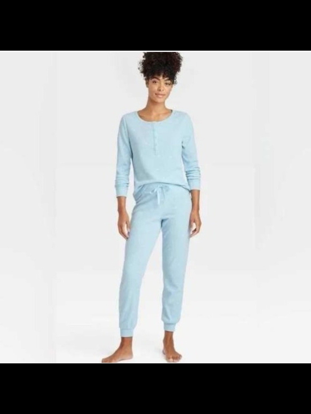 Auden Light Blue Henley Pajama Set